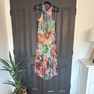 Anthropologie Maeve halter midi dress